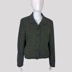 Norton McNaughton Vintage Tweed Brown/Black Women's Blazer